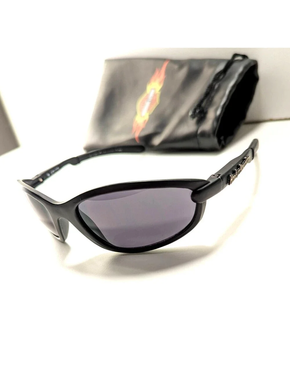 Harley Davidson Cruise Sunglasses Black Eyewear With Case Men's Fashion Sporty